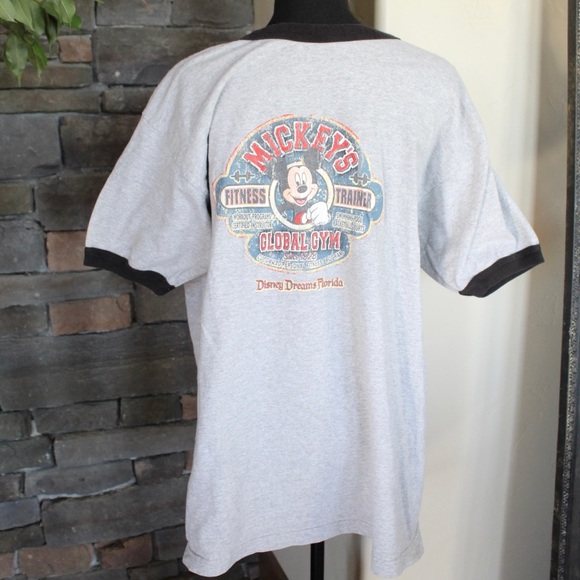Disney Tops - Vintage Disney Mickey Mouse Fitness Graphic T